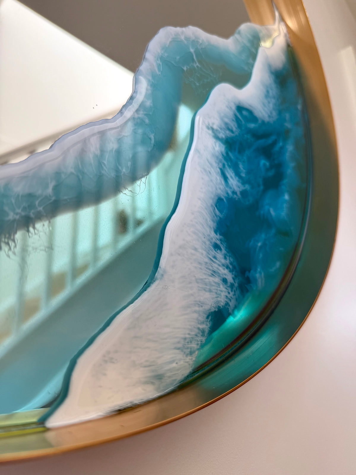 Coastal Edge – Resin Wall Mirror