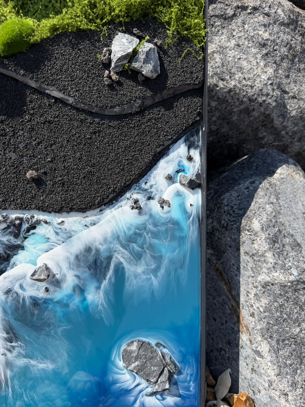 Volcanic Coast - 3D Resin Landscape Art