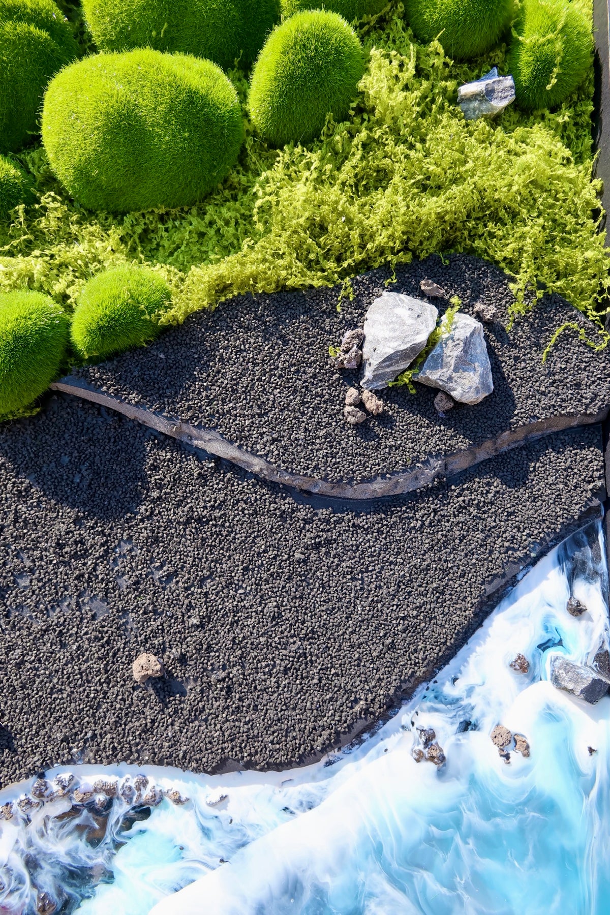 Volcanic Coast - 3D Resin Landscape Art