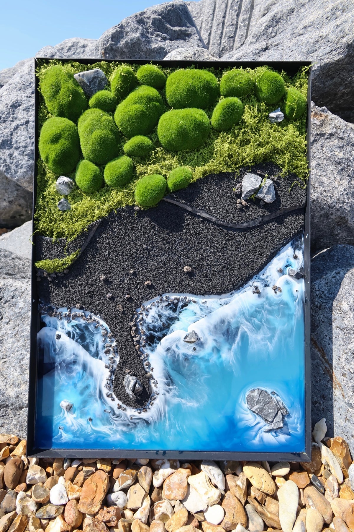 Volcanic Coast - 3D Resin Landscape Art