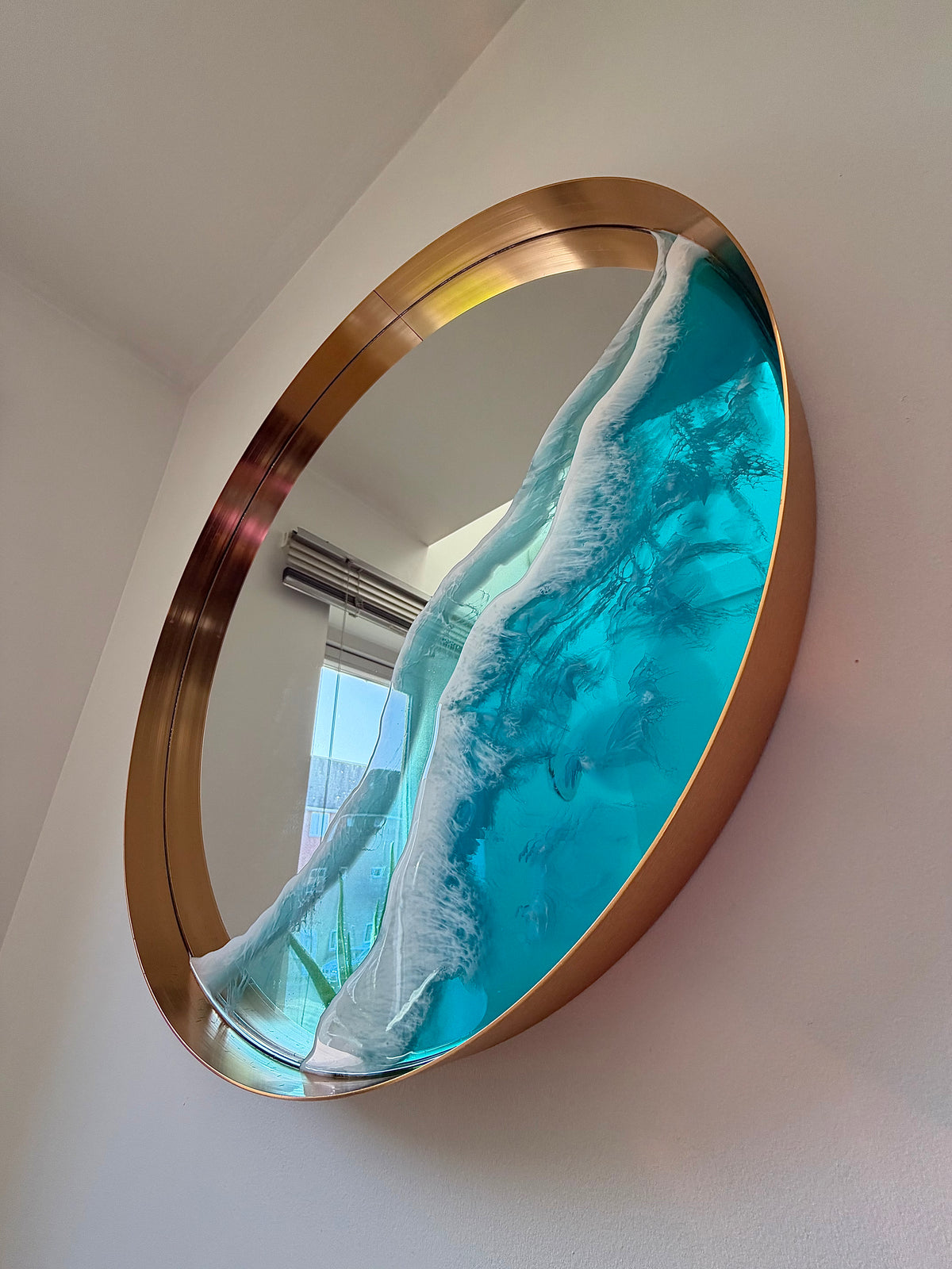 Coastal Edge – Resin Wall Mirror