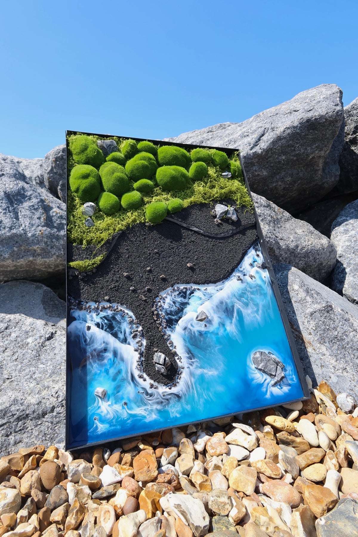 Volcanic Coast - 3D Resin Landscape Art