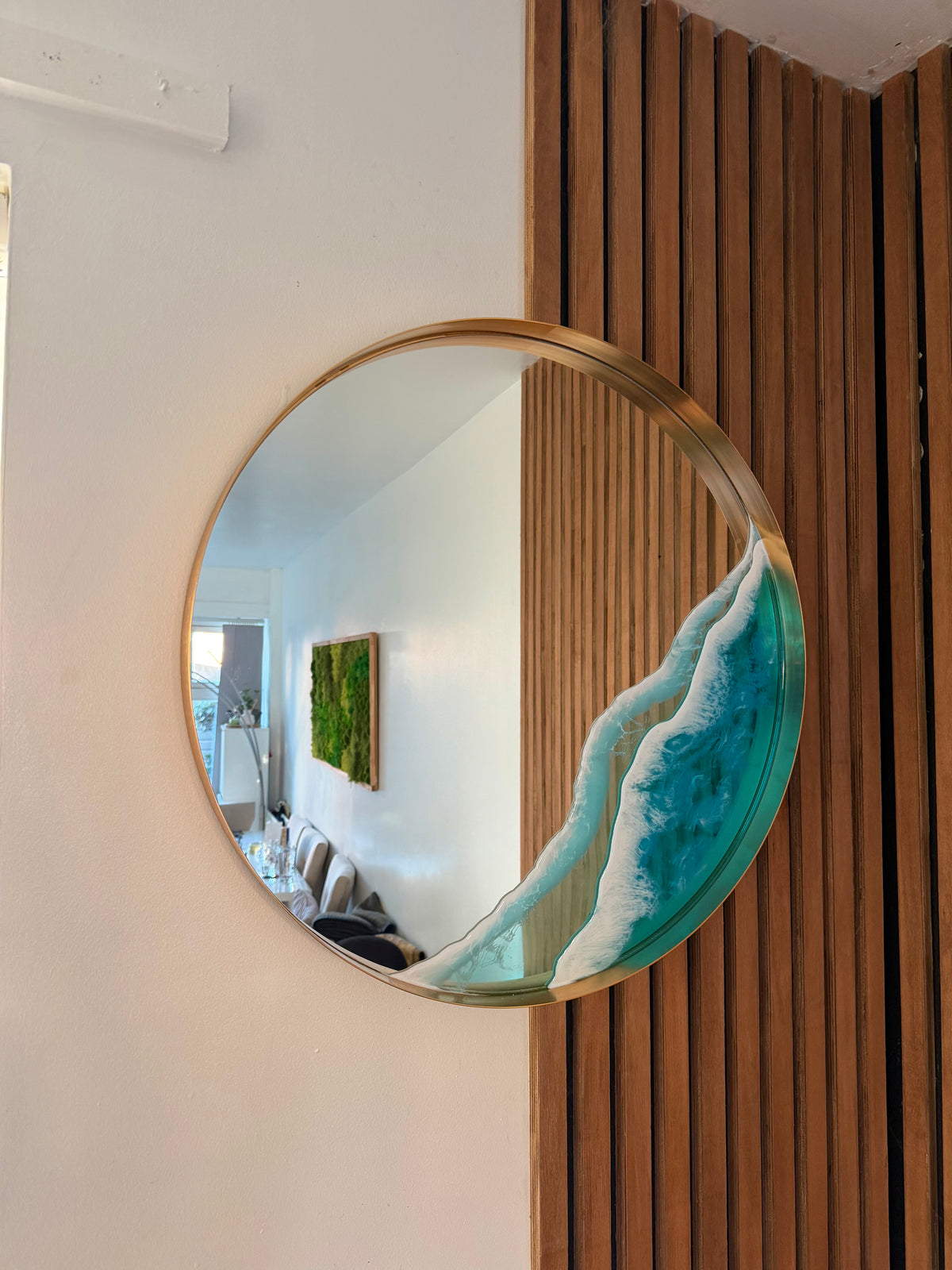 Coastal Edge – Resin Wall Mirror
