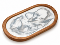 Oval Wooden Resin Tray