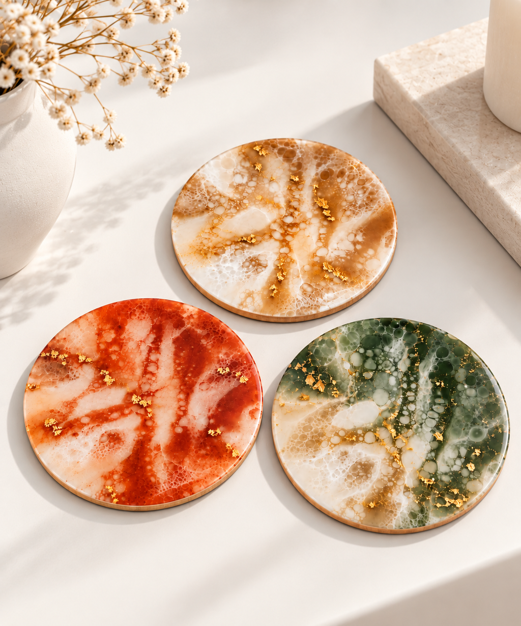 Autumn Resin Coasters