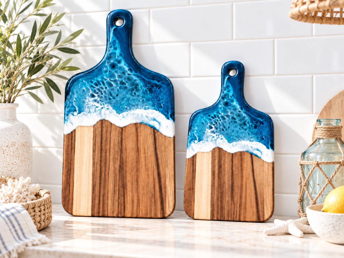 Resin Wave Acacia Boards