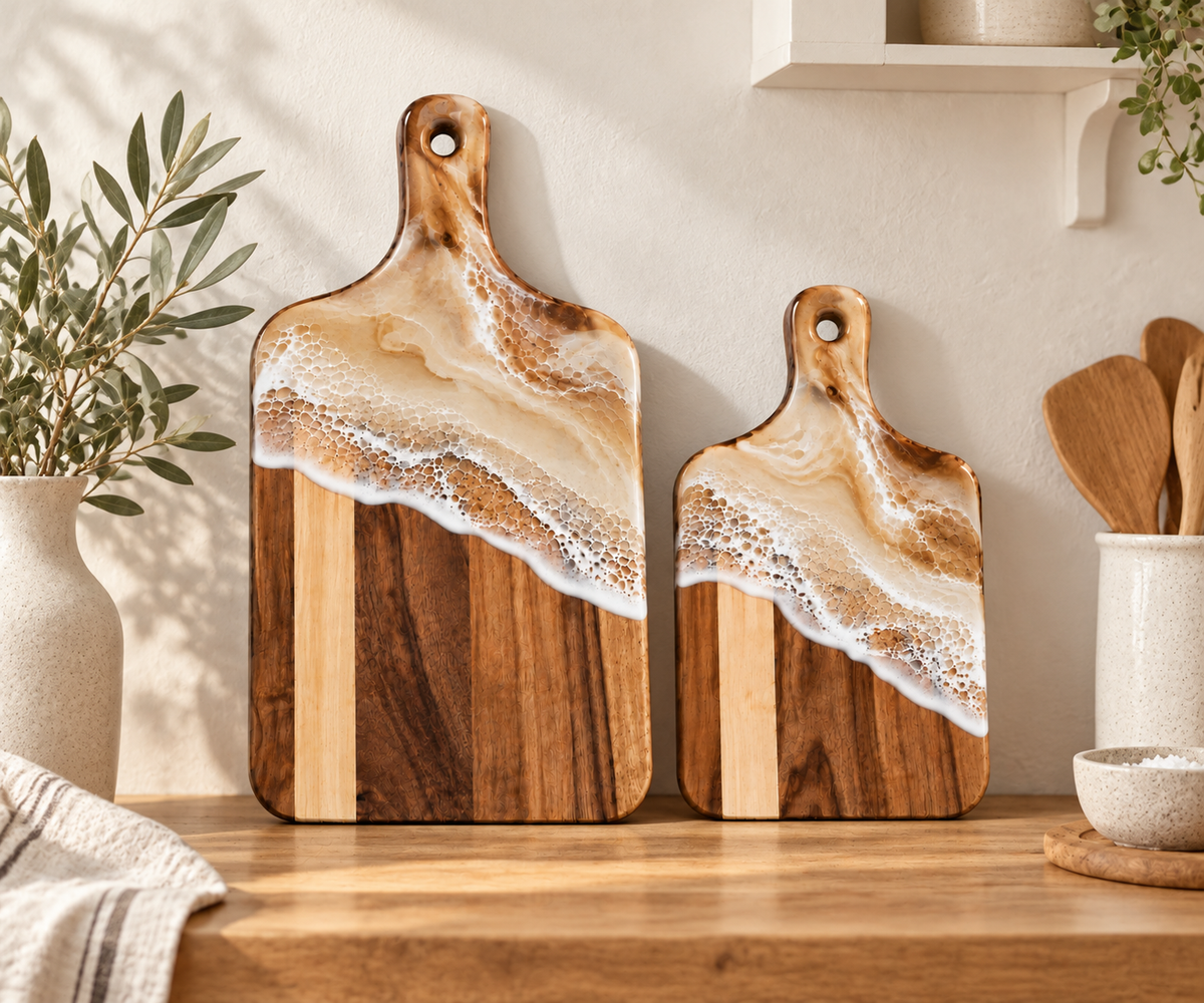 Resin Wave Acacia Boards