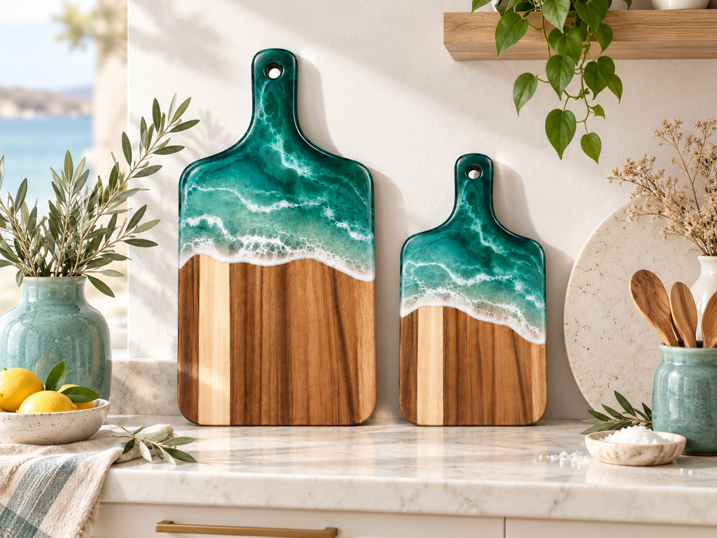 Resin Wave Acacia Boards