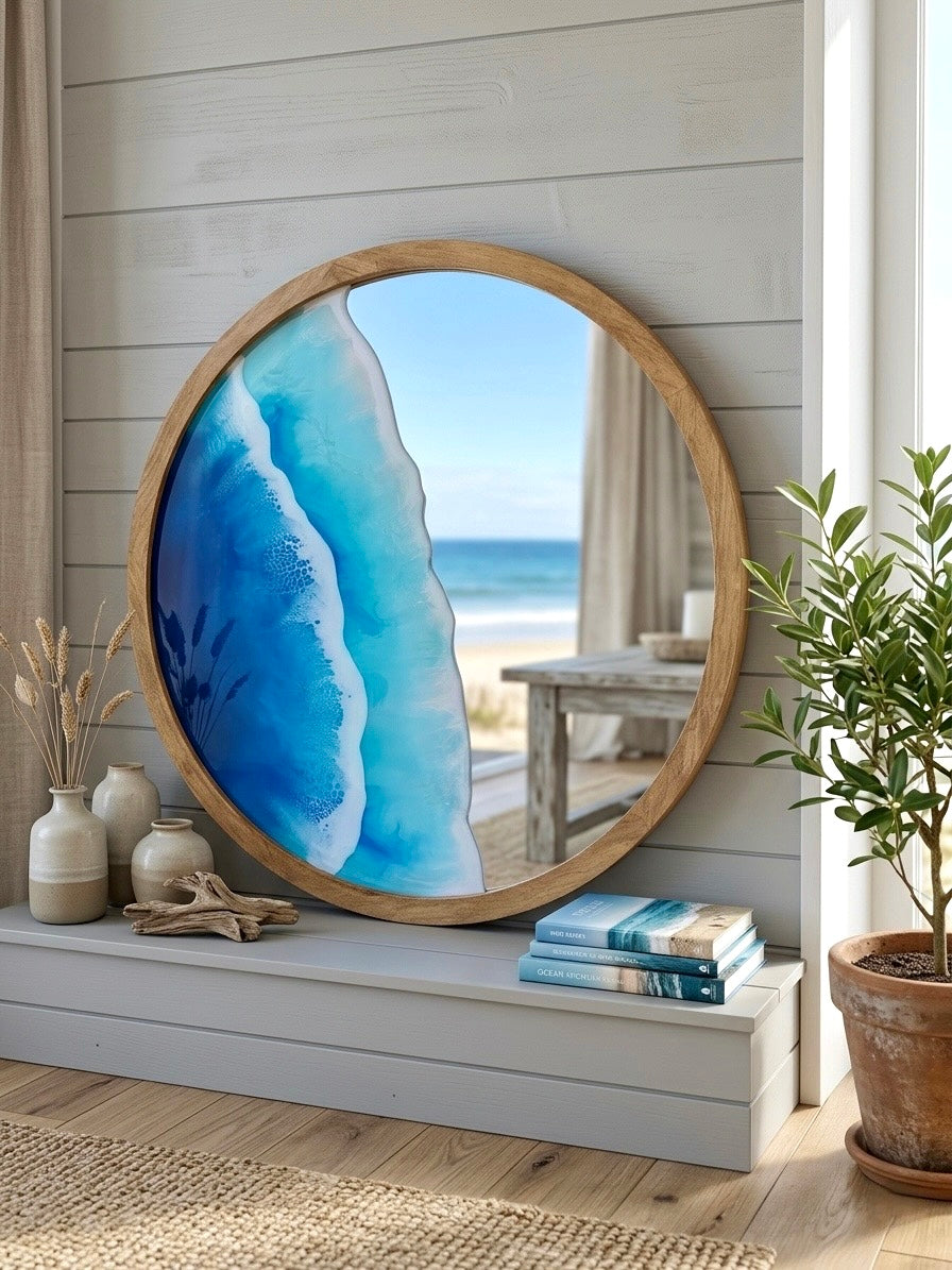 Ocean Tide – Resin Wall Mirror