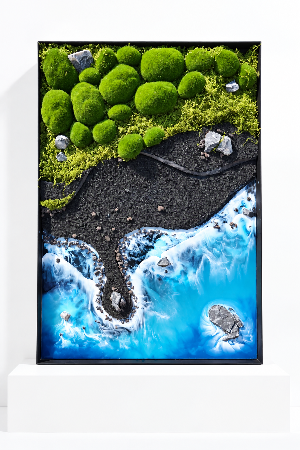 Volcanic Coast - 3D Resin Landscape Art