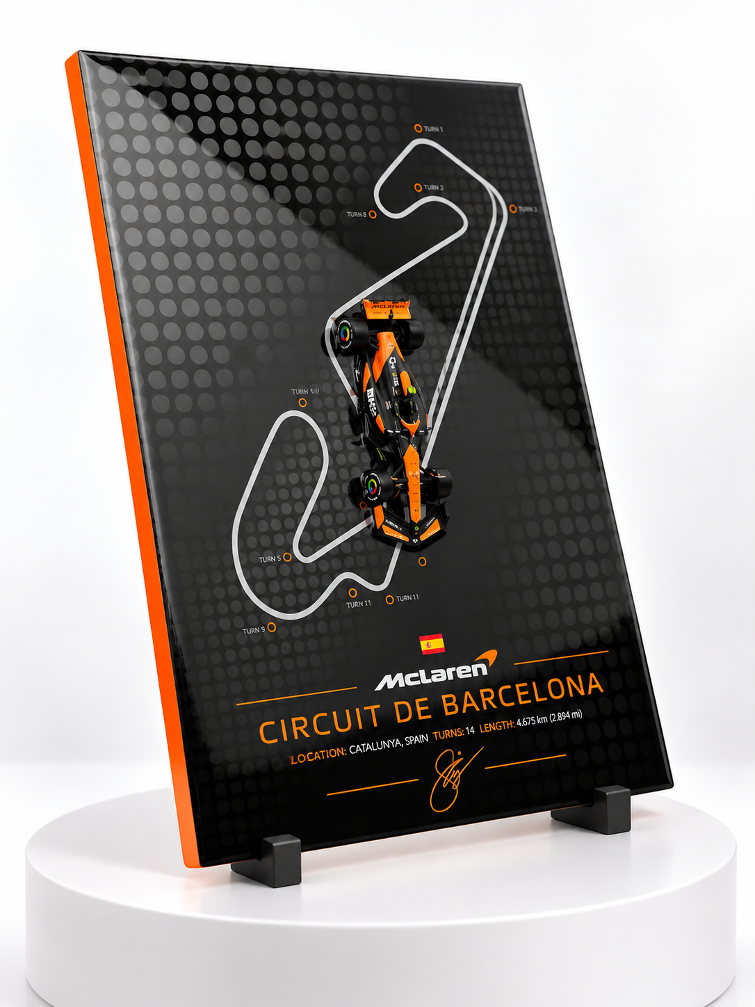 Barcelona McLaren – 3D Resin F1 Track Art