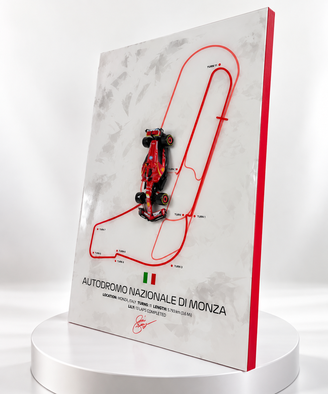 Monza Ferrari – 3D Resin F1 Track Art