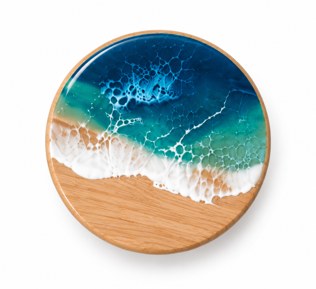 Ocean Wave Resin Storage Jars