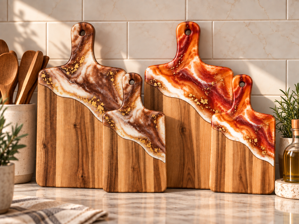 Autumn Marble Resin Boards